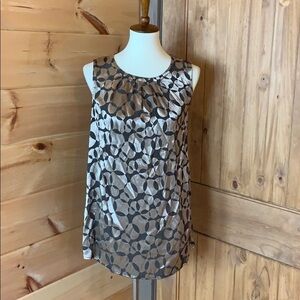 Liz Lange for Target sleeveless maternity top Size XS Black and metallic gold